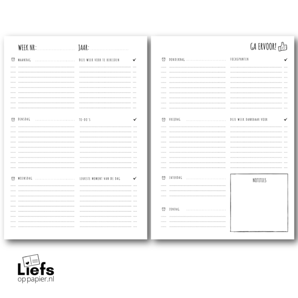 Pluimpjes Planner - Hard cover A5 formaat - Afbeelding 3