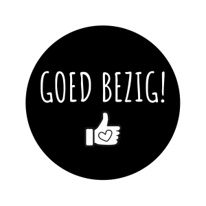 Goed bezig - Pluimpjes magneet