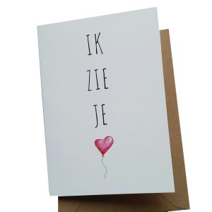 Ik zie je - ansichtkaart - dubbele uitvoering