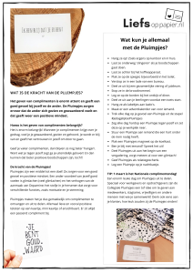 De kracht van complimenten Liefsoppapier