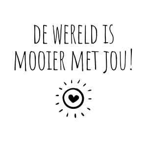 De wereld is mooier met jou - ansichtkaart