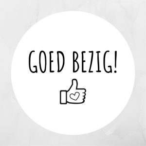 Goed bezig! Pluimpjes magneet Rond