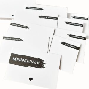 Herinneringskaartjes Liefs op papier