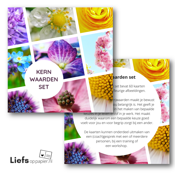 kernwaarden set kleur bloemen coachtools