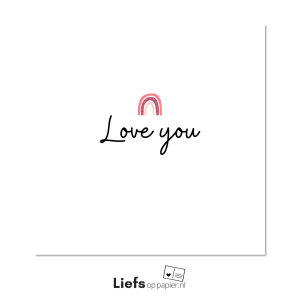 Love you - ansichtkaart