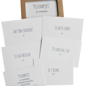 Pluimpjes en néerlandais - Complimentenkaartjes Frans