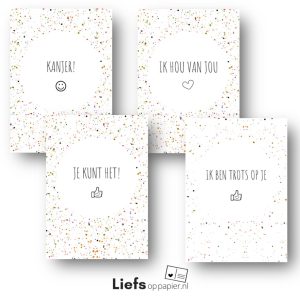mini kaartenset kleur stippel