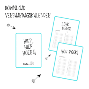 Download verjaardagskalender Liefs op papier