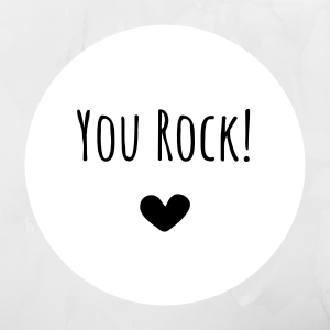 You Rock! - Pluimpjes magneet Rond