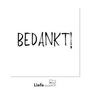 Bedankt ansichtkaart