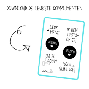 download de leukste complimenten DIY Liefsoppapier
