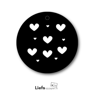 Mini hanglabel - lieve hartjes