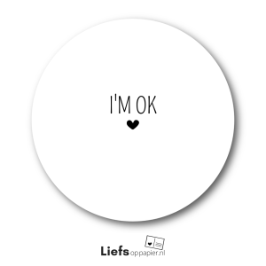 I'm ok - rond - ansichtkaart