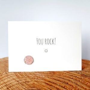 Magneet kaartenhouder pin - roze ruw met kleureffect