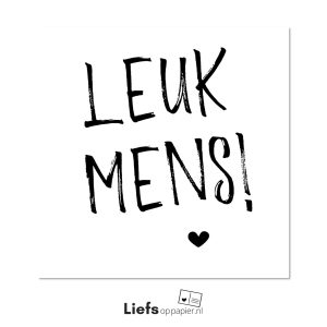 Leuk mens ansichtkaart