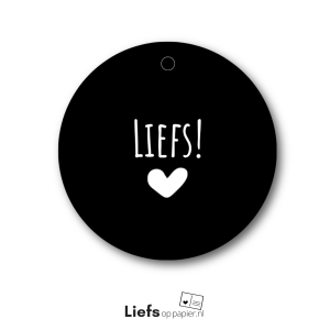 Mini hanglabel - Liefs!