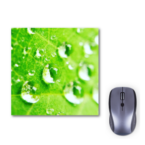 Muismat groen waterdruppels