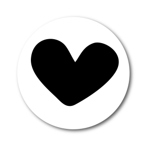 Hart - rond - ansichtkaart