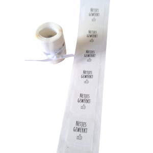 Mini stickers Netjes gewerkt - 50 stuks