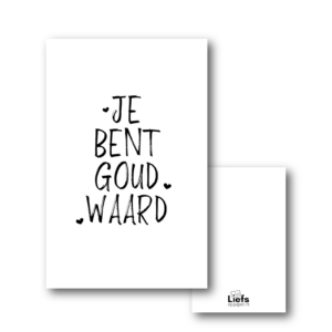 kadokaart Je bent goud waard