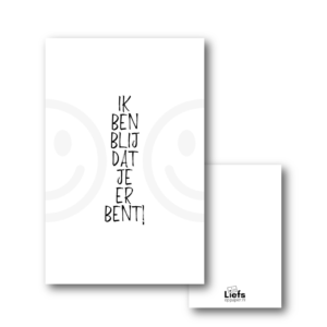 kadokaart Ik ben blij dat je er bent