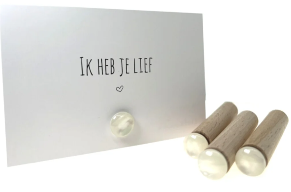 Magneet kaartenhouder - parel