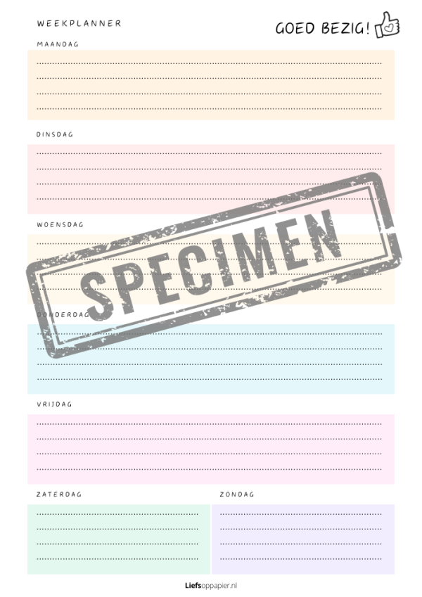 Download Weekplanner - Afbeelding 2