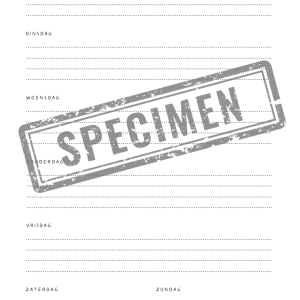 Weekplanner liefsoppapier