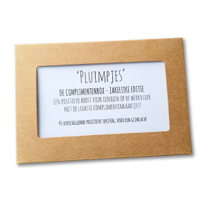 Pluimpjes complimentenbox - 45 complimentenkaartjes - liefsoppapier