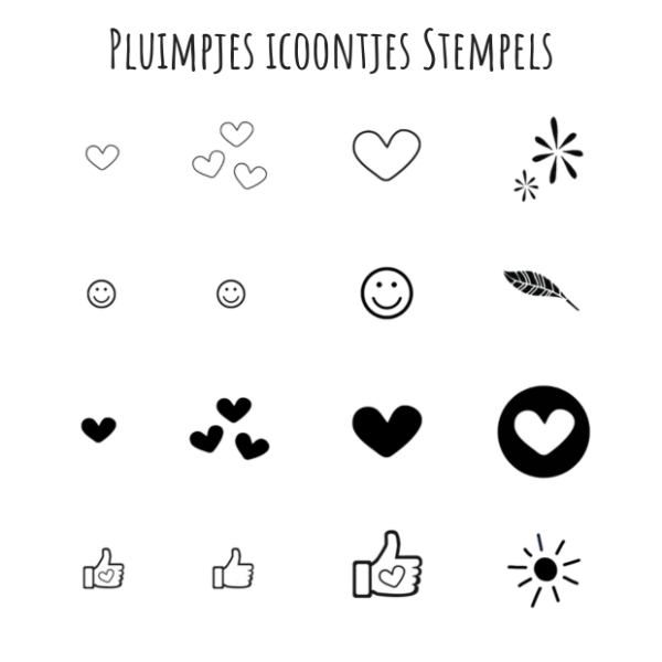 Pluimpjes heldere mini stempels