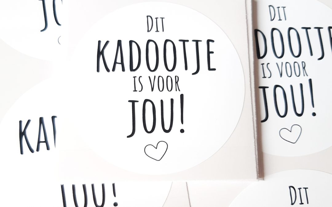 Sticker Dit kadootje is voor jou