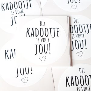 Sticker Dit kadootje is voor jou