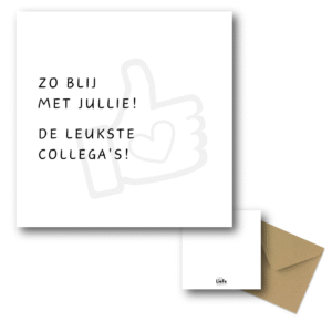 Zo blij met jullie! De leukste collega's - ansichtkaart