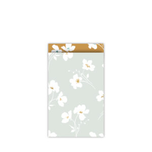 Inpakzakjes Bloem salie - 12 x 19 cm - per 5 stuks