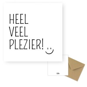 Heel veel plezier kaart Liefs op papier