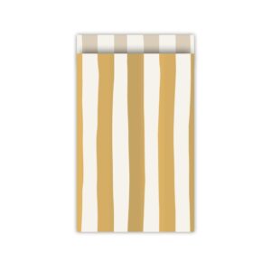 Inpakzakjes Gouden strepen - 12 x 19 cm - per 5 stuks